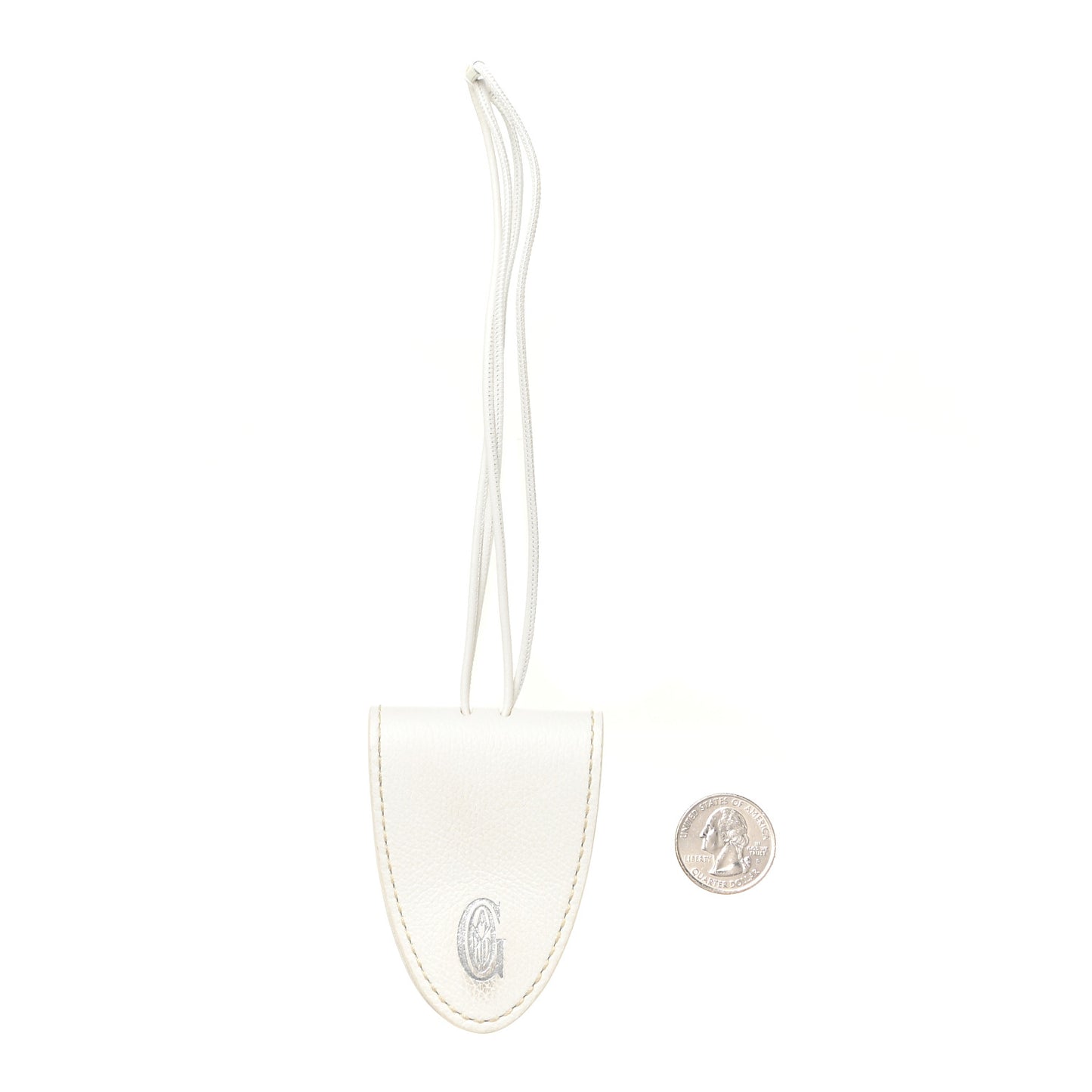 Calfskin Bag Clip White
