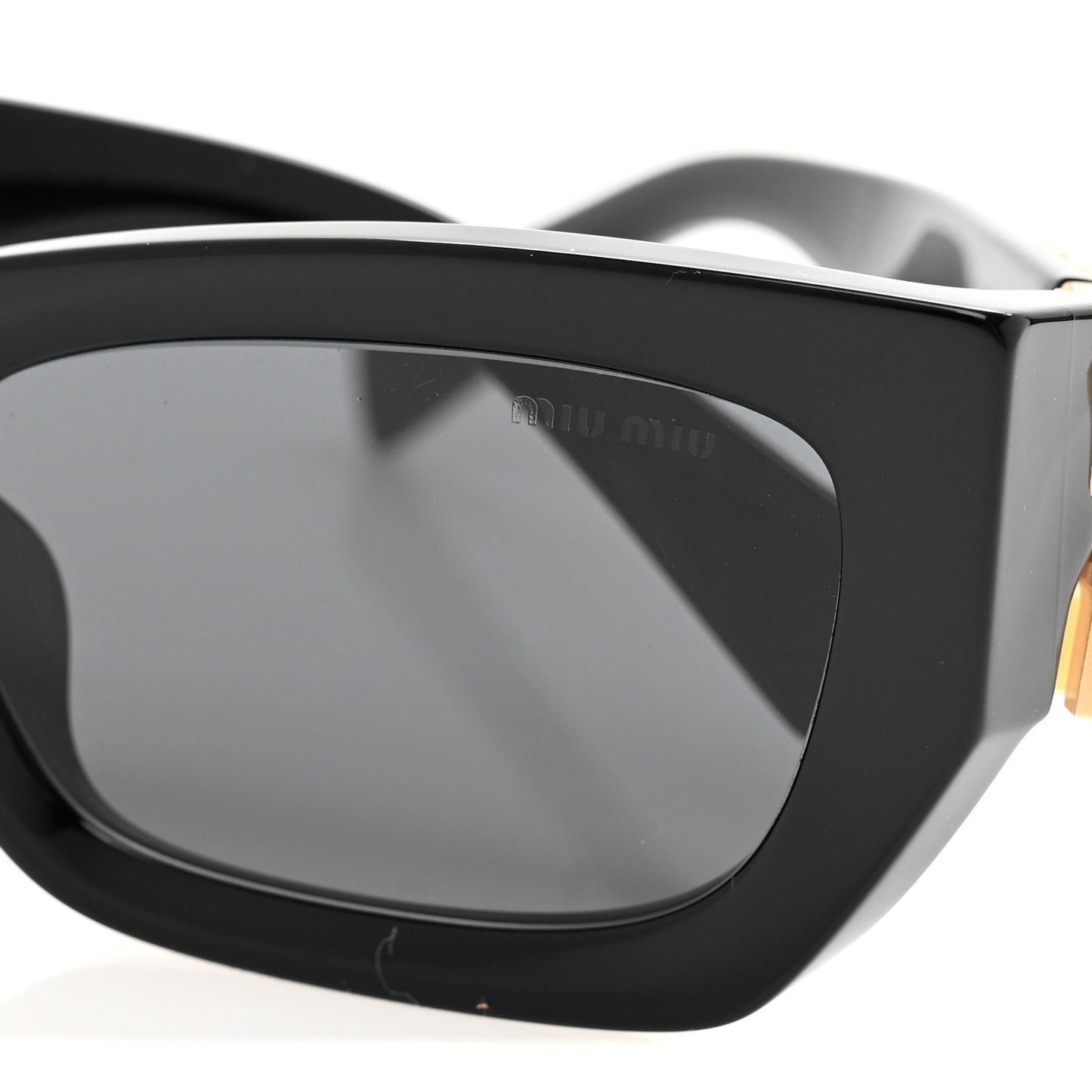 Acetate Rectangle Sunglasses SMU 09W Black