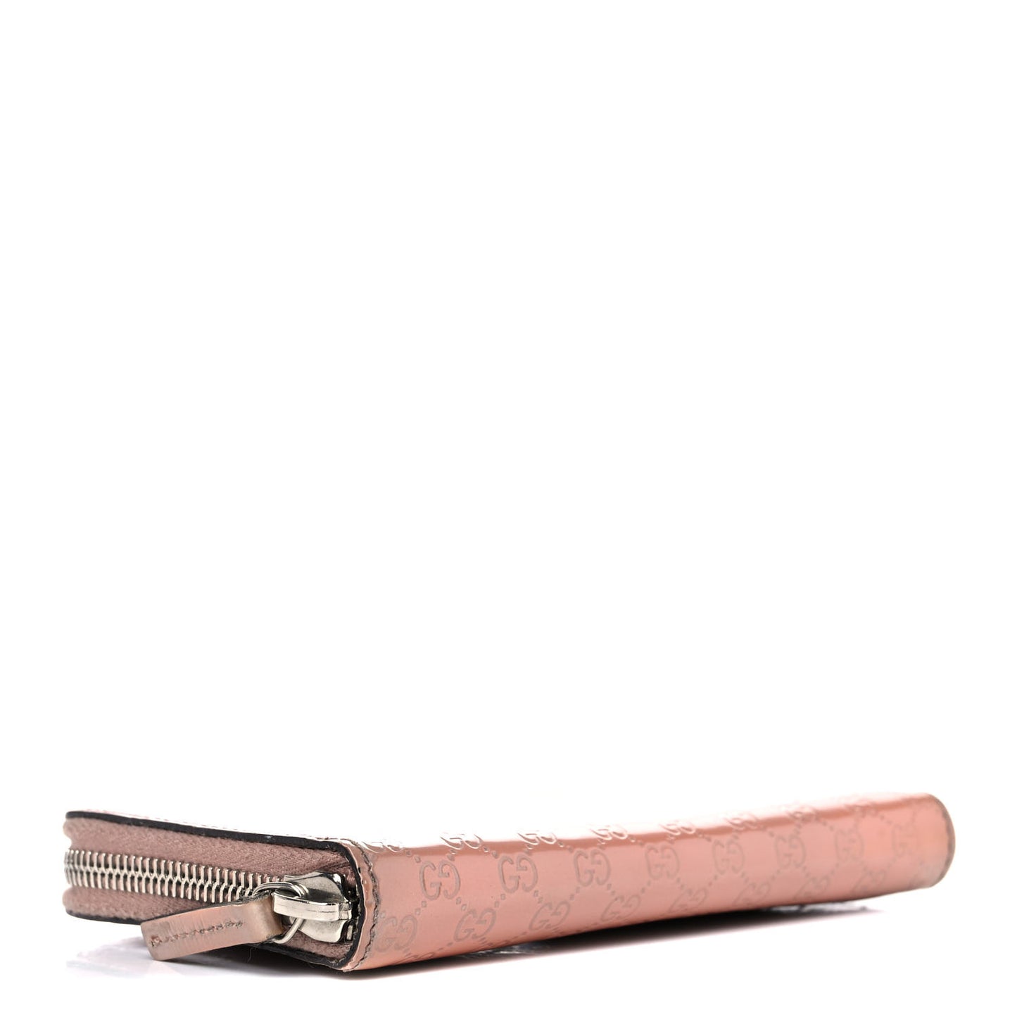 Patent Microguccissima Zip Around Wallet Pink