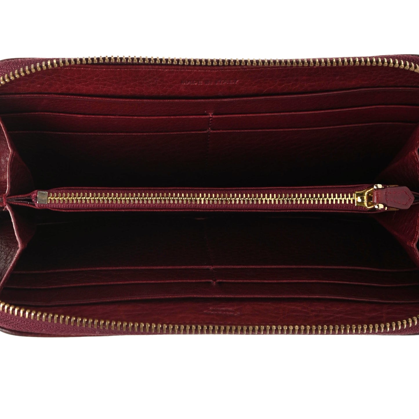 Vitello Daino Metal Zip Around Wallet Etrusco