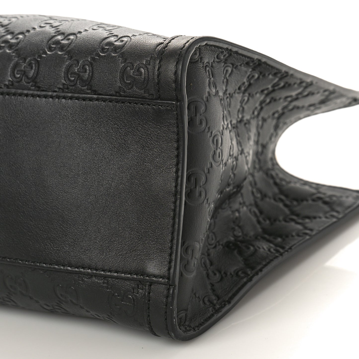Guccissima Medium Padlock Tote Black