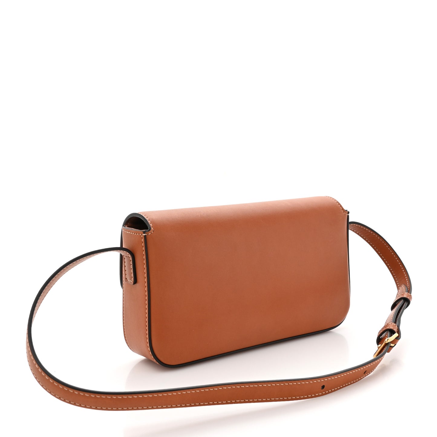 Natural Calfskin Triomphe Shoulder Bag Tan