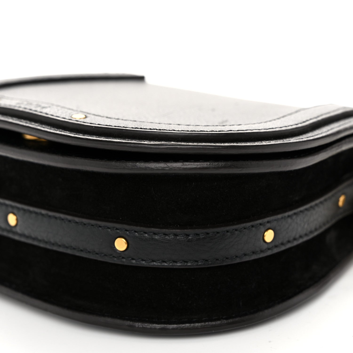 Chloe Calfskin Suede Small Nile Bracelet Bag Black 10 of 11