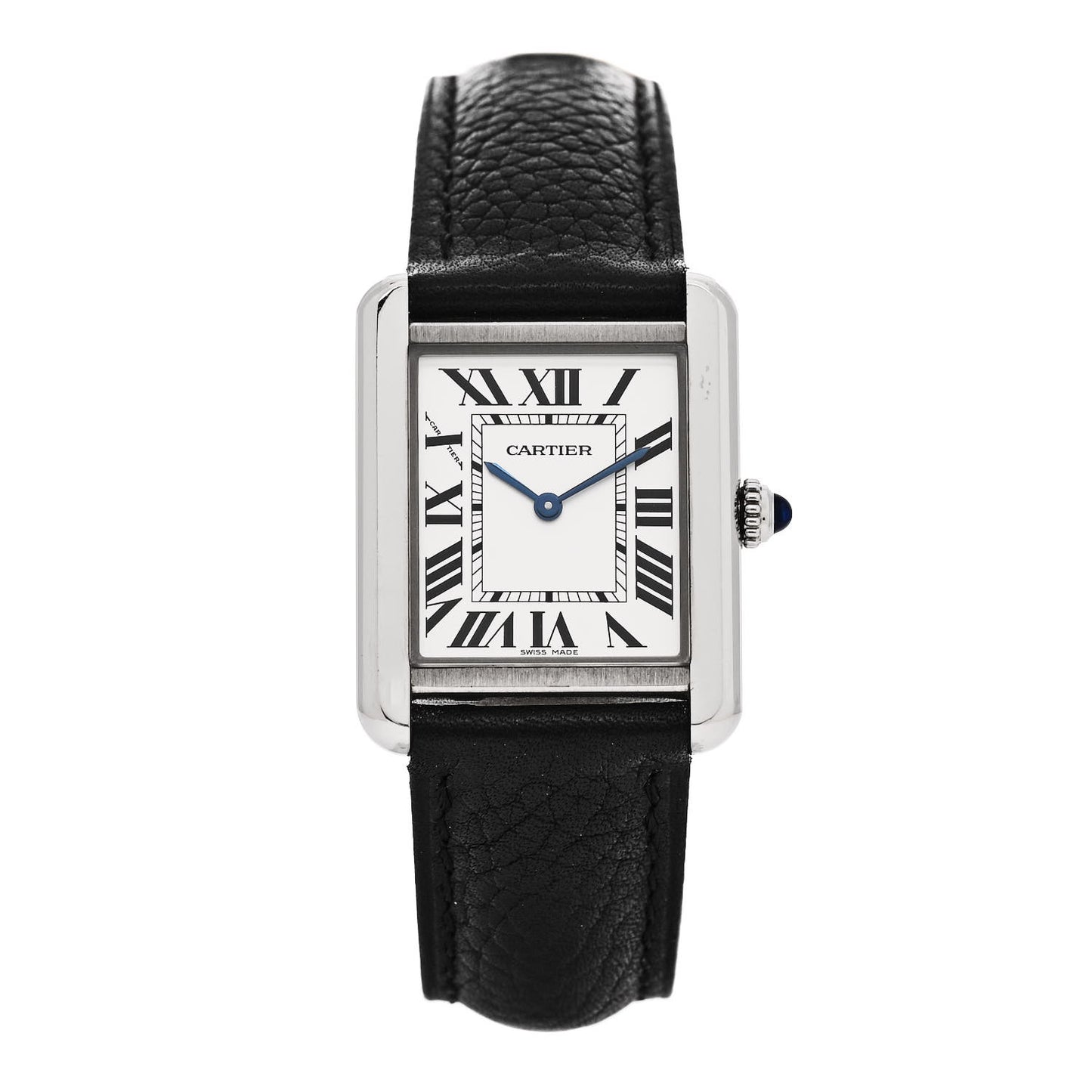 Stainless Steel Calfskin 24mm Tank Solo Quartz Watch