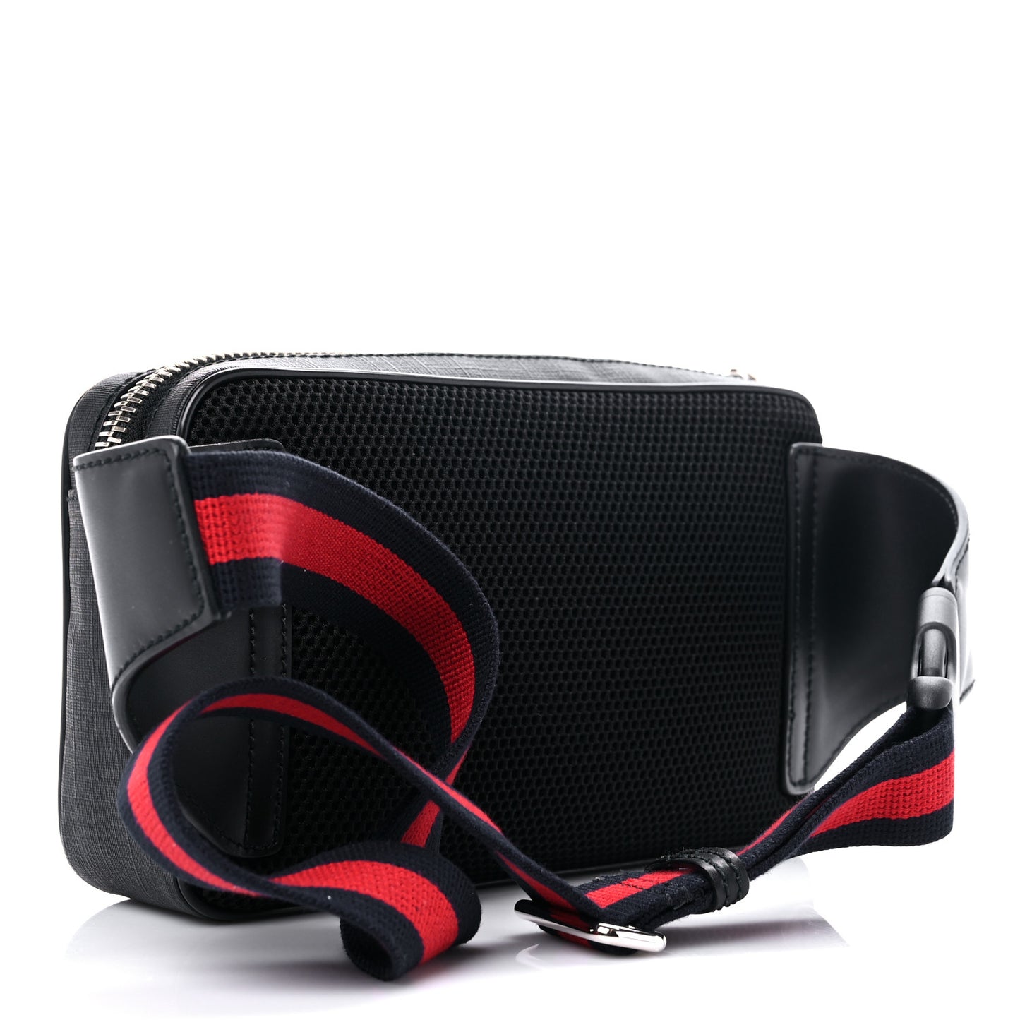 Soft GG Supreme Monogram Web Belt Bag Black Grey