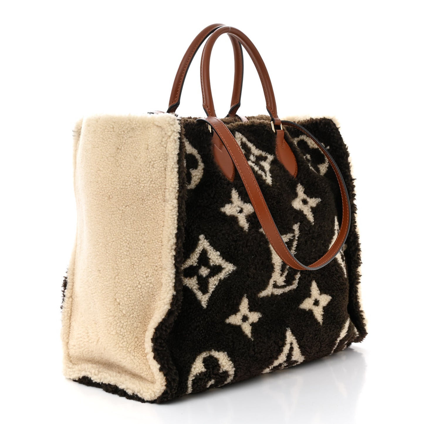Shearling Monogram Giant Teddy Onthego GM Black White