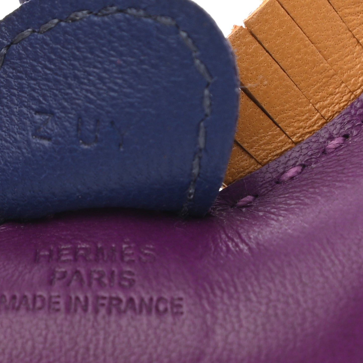 Milo Lambskin Grigri Rodeo Horse Bag Charm PM Violet Sesame Bleu Saphir