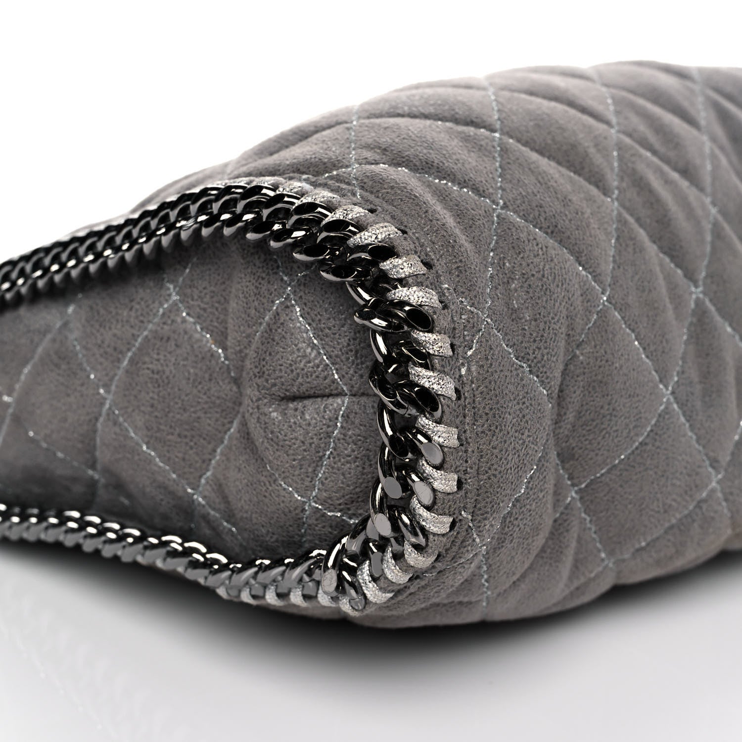 Stella McCartney Shaggy Deer Quilted Small Falabella Tote Light Grey 8 of 11
