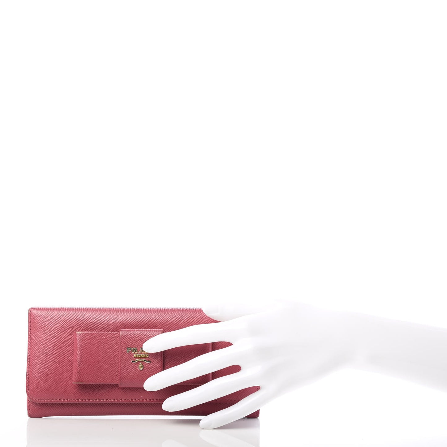 Saffiano Fiocco Bow Continental Wallet Peonia