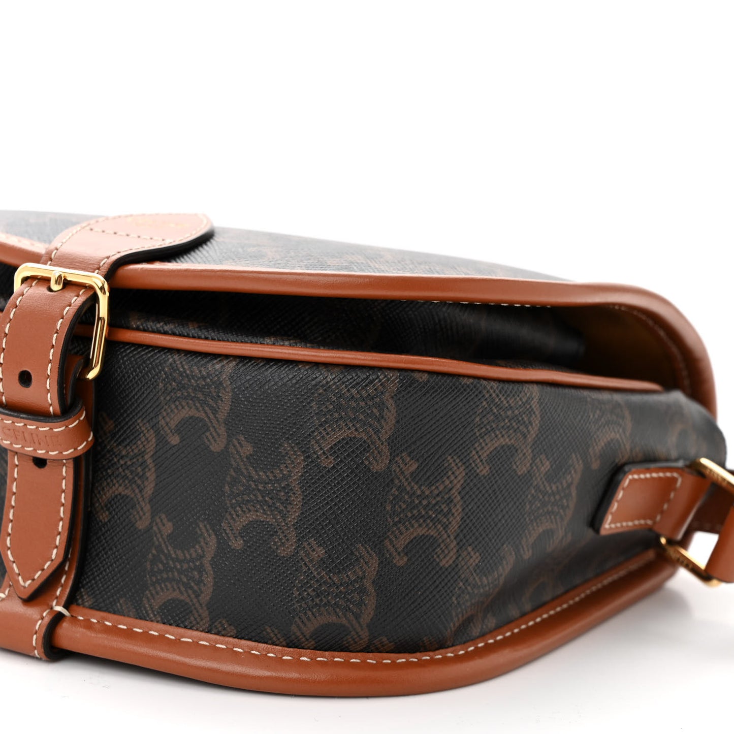 Triomphe Canvas Medium Folco Bag Tan