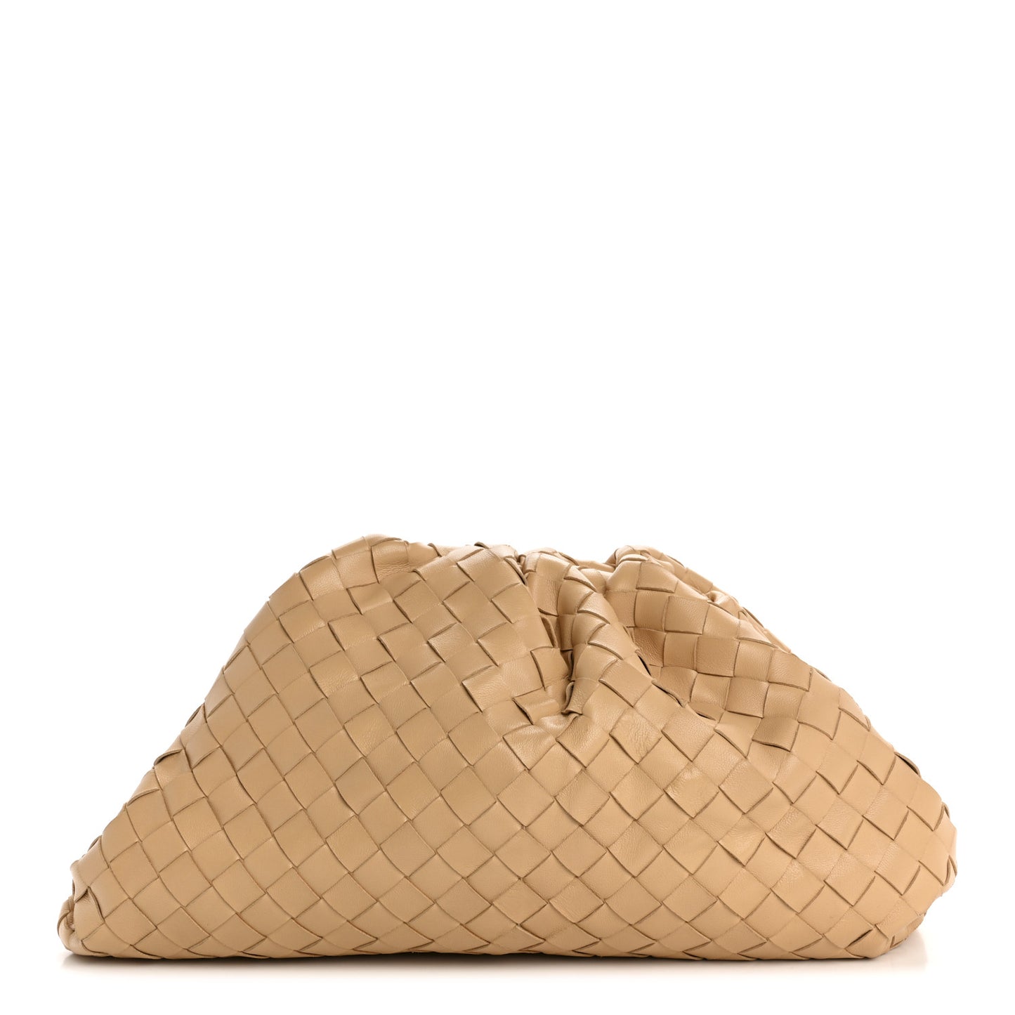 Nappa Maxi Intrecciato The Pouch Oversized Clutch Almond