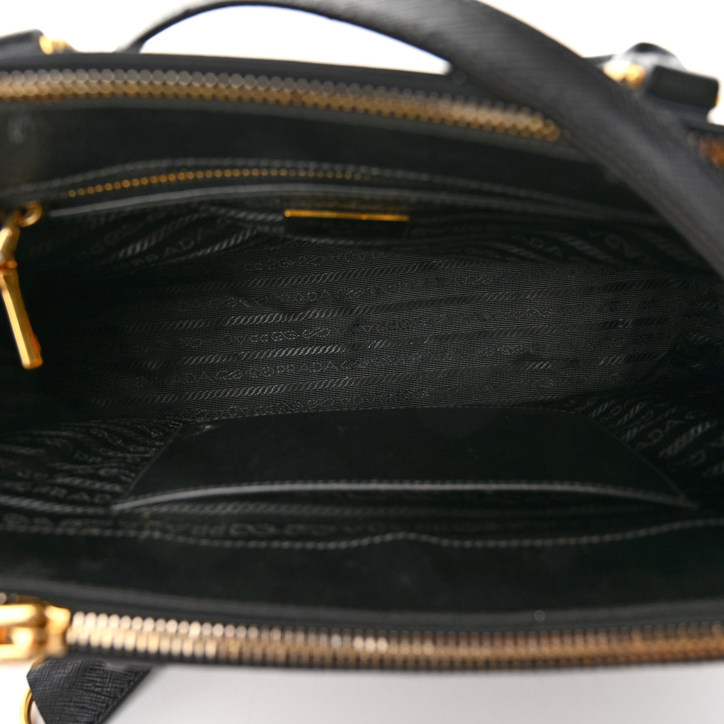 Saffiano Small Galleria Double Zip Tote Black