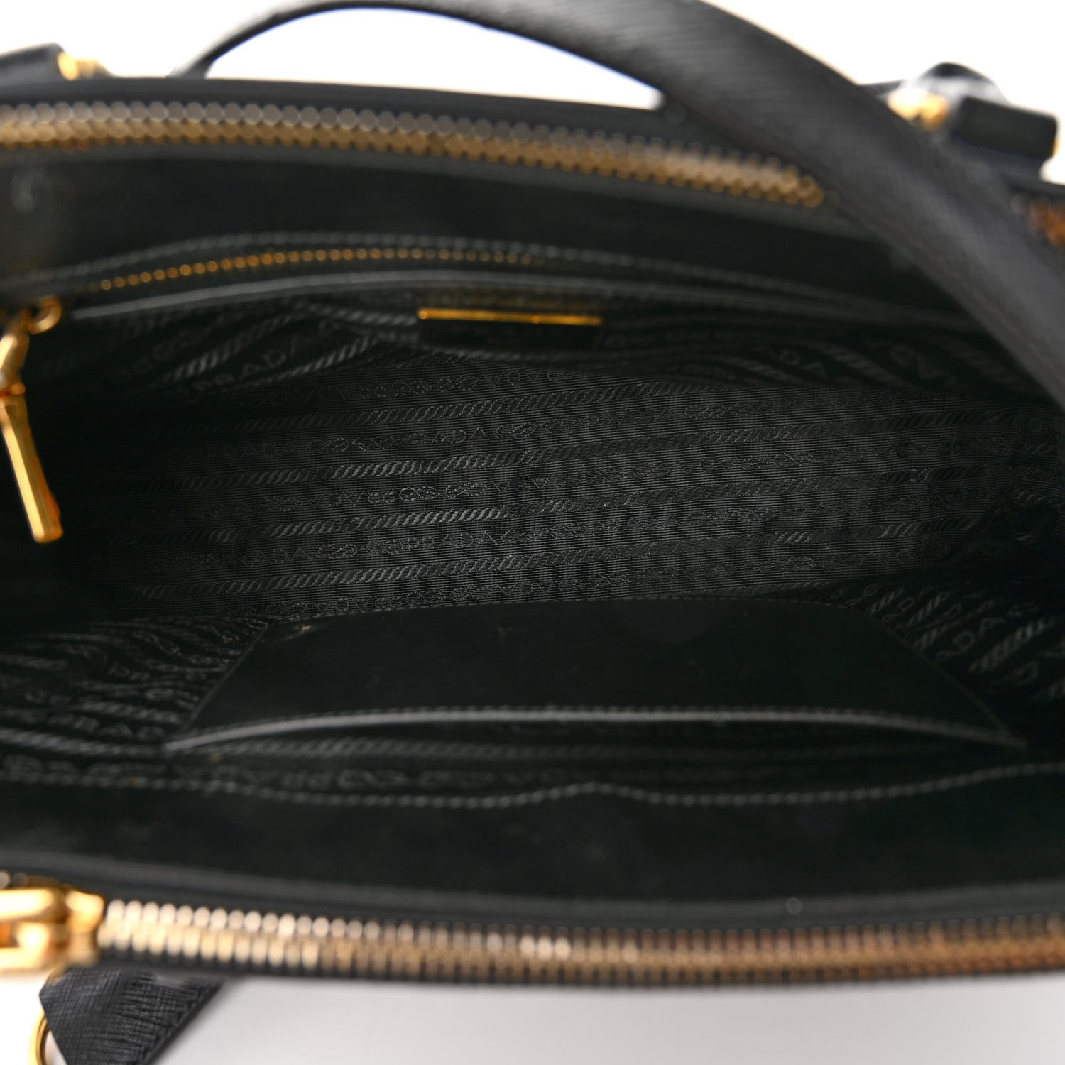 Prada Saffiano Small Galleria Double Zip Tote Black 5 of 10