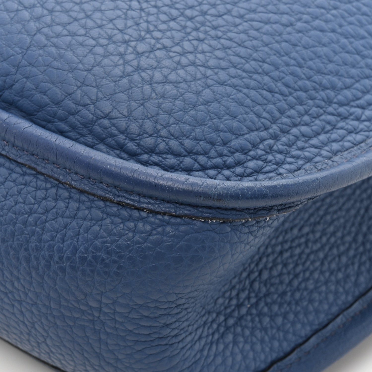 Hermes Taurillon Clemence Evelyne PM Bleu Brighton 16 of 17