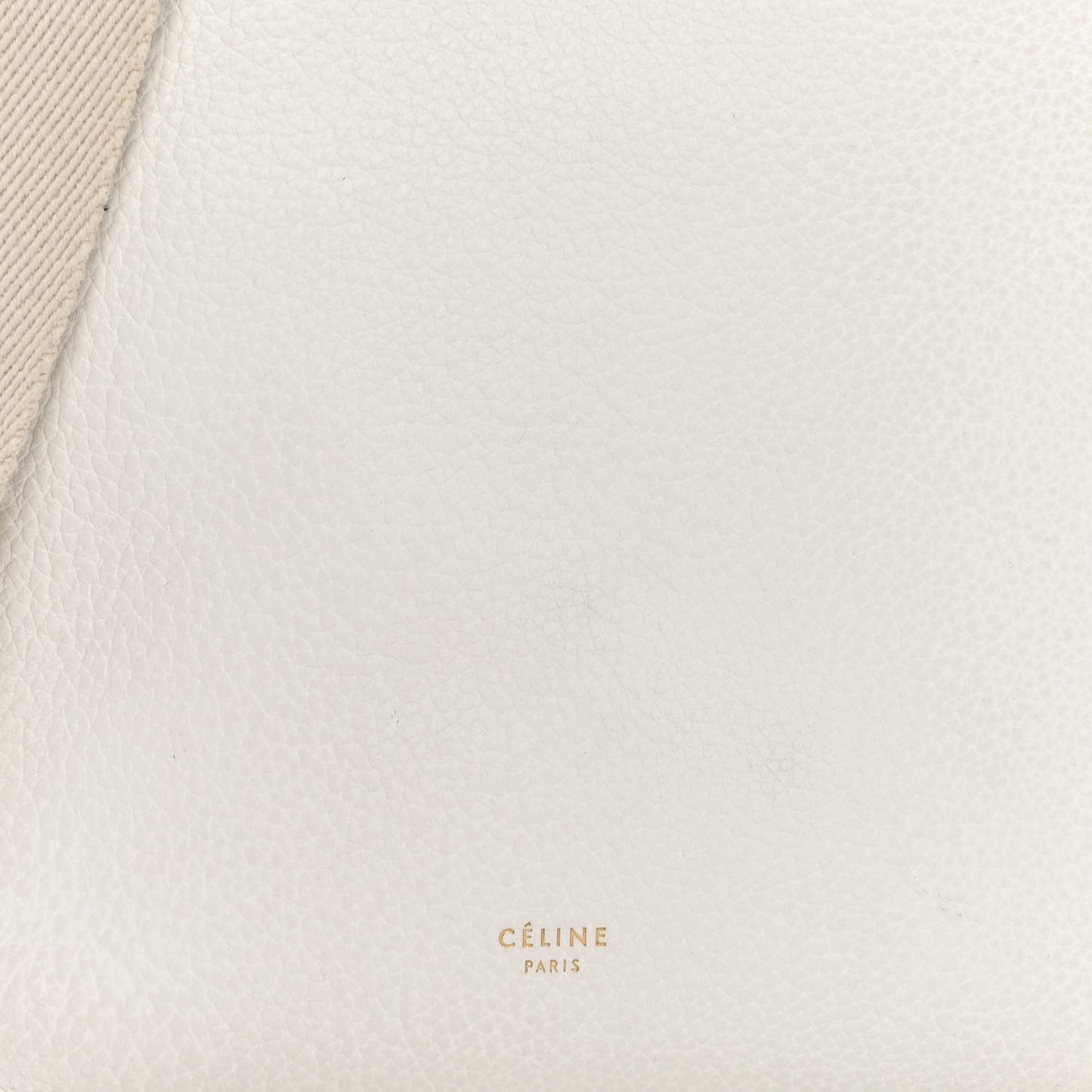 Soft Grained Calfskin Small Sangle Bucket Bag White