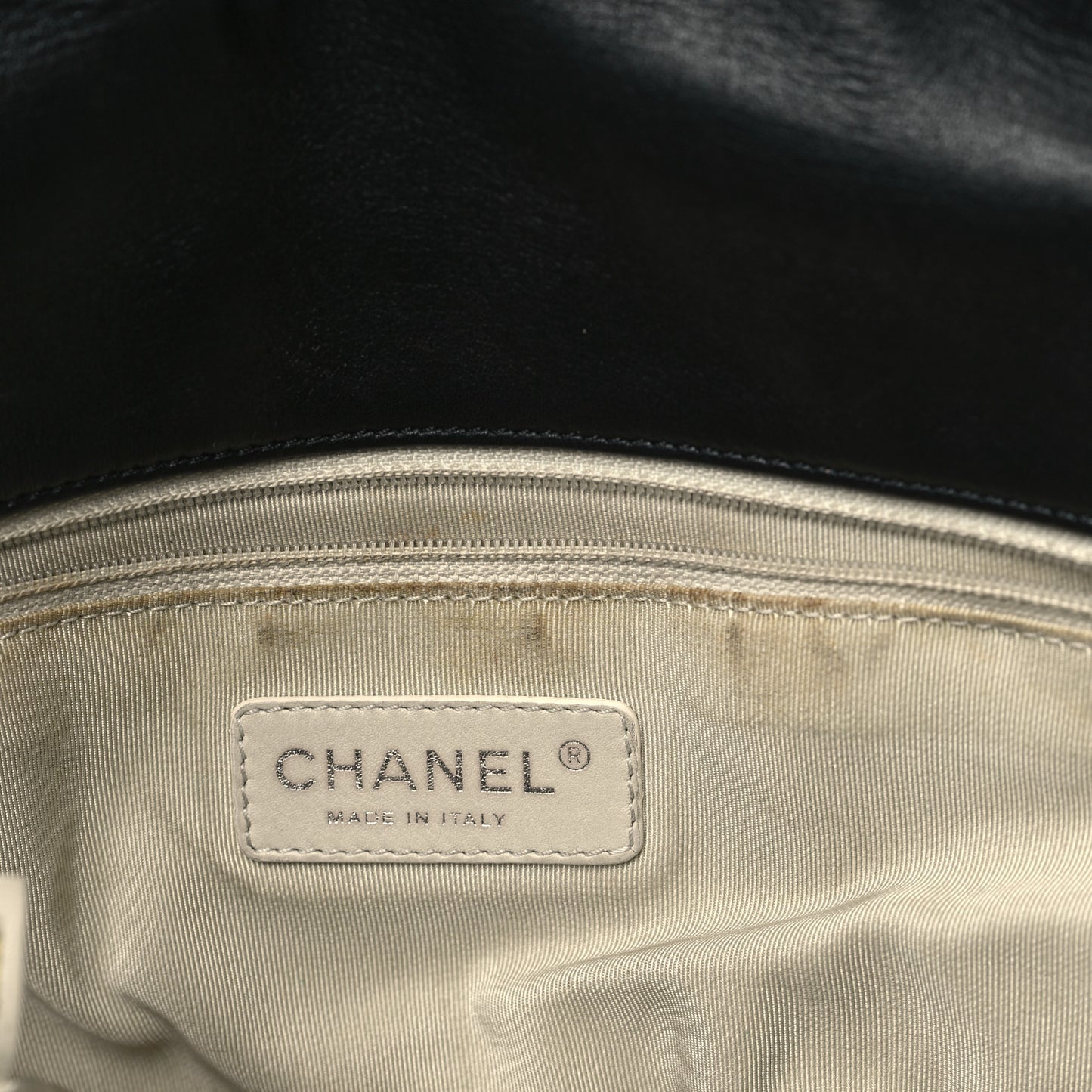 Lambskin Jumbo Canebiers Net Flap Black