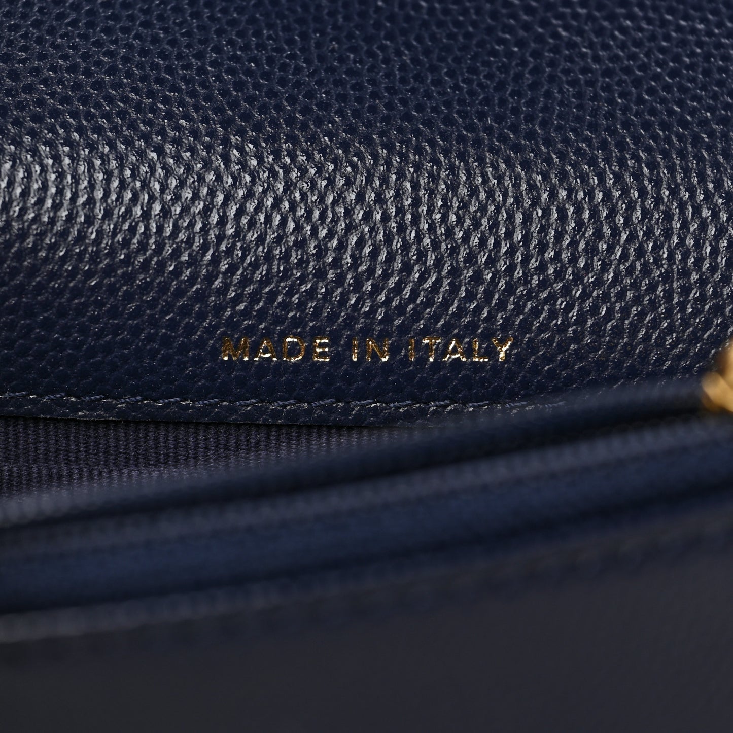 Caviar Quilted Pocket Twins Clutch With Chain Navy