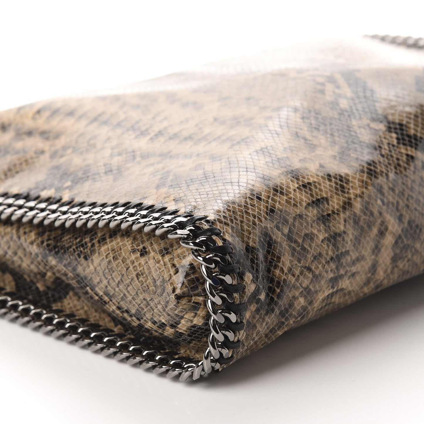 Eco Python Small Falabella Tote Nude