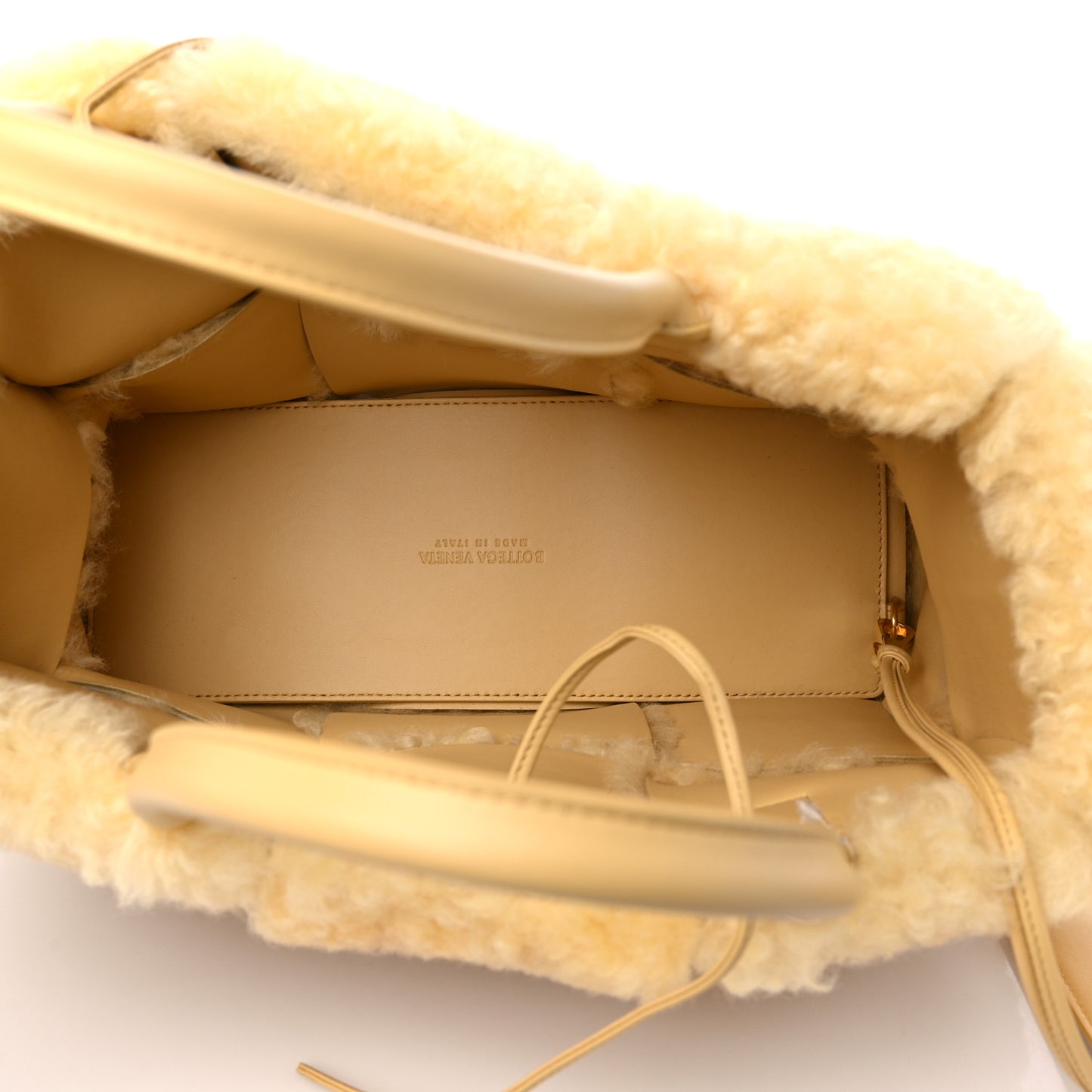 Shearling Small Intrecciato Arco Tote Teddy