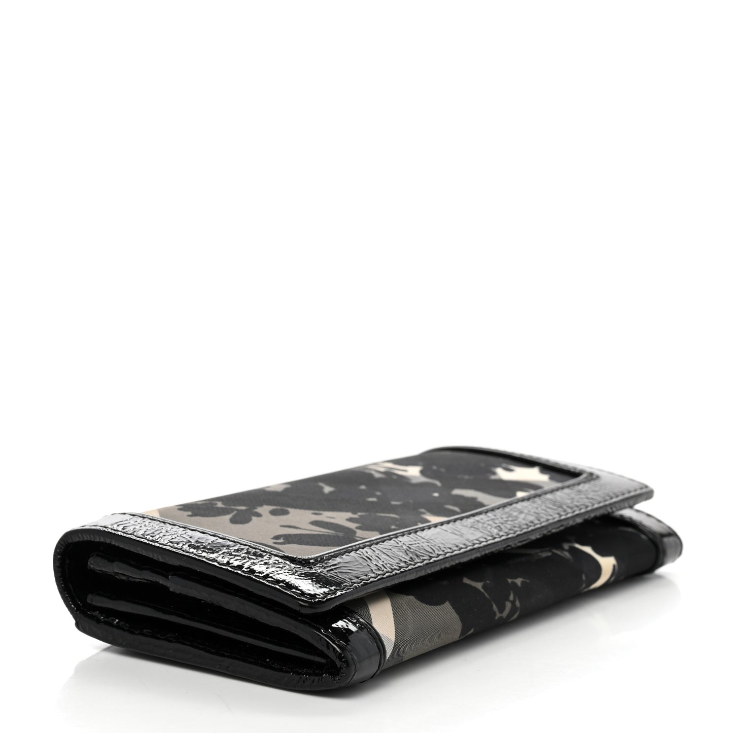 Nylon Beat Check Floral Continental Wallet Black