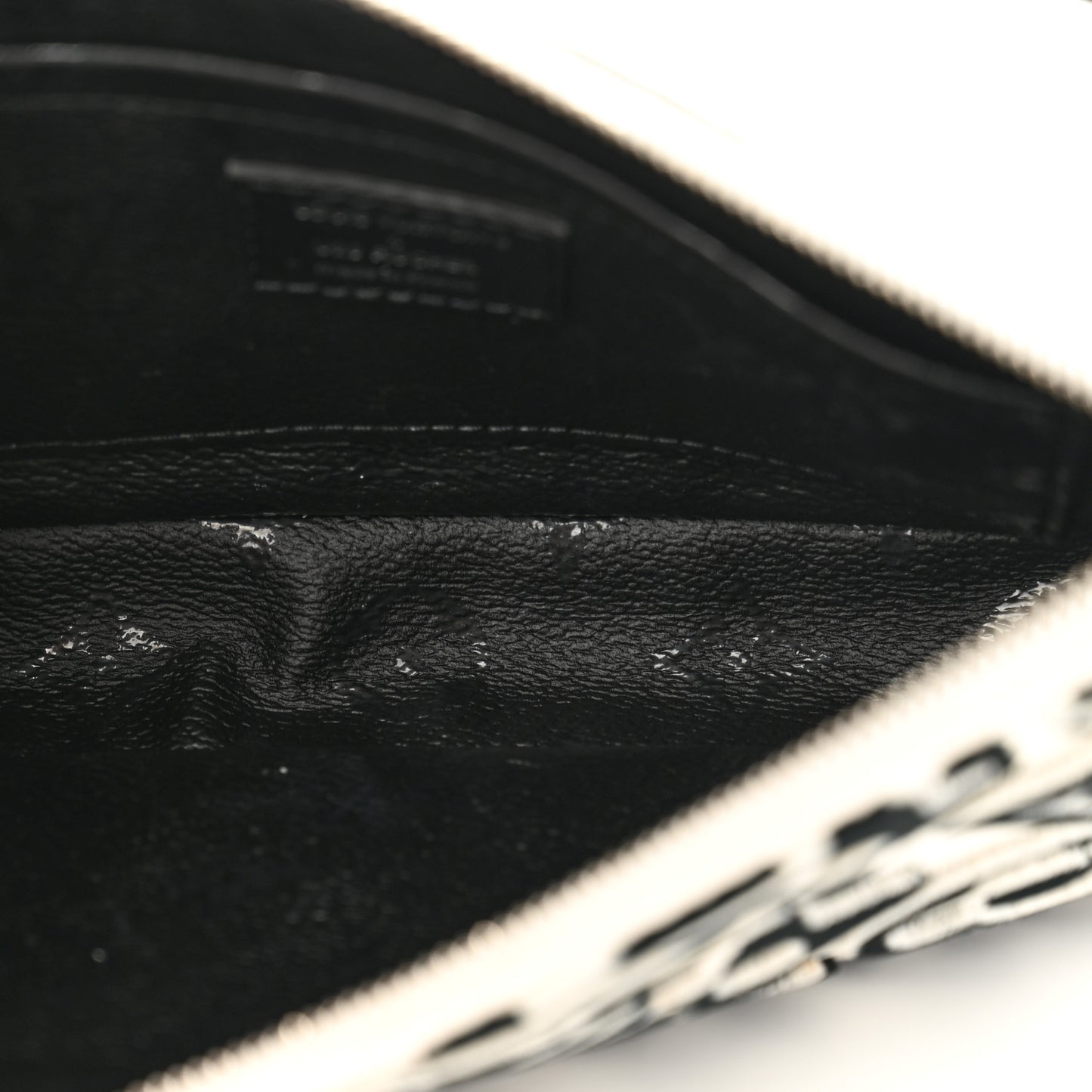 X UF Tufted Monogram Pochette Accessories White Black
