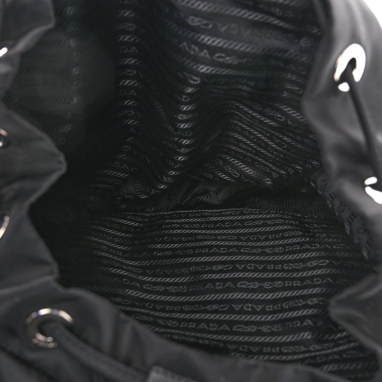 Prada Tessuto Nylon Saffiano Medium Backpack Black 5 of 10