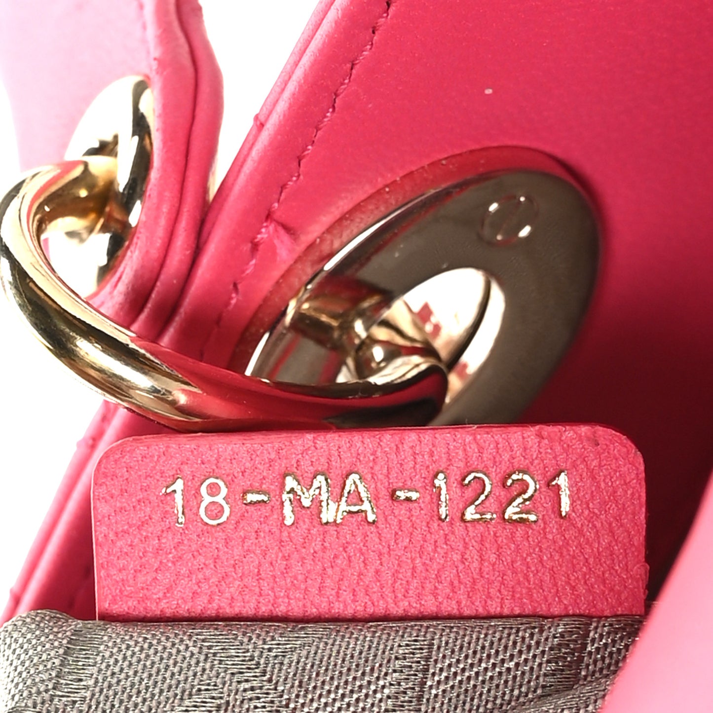 Lambskin Cannage Small My ABCDior Lady Dior Fraise