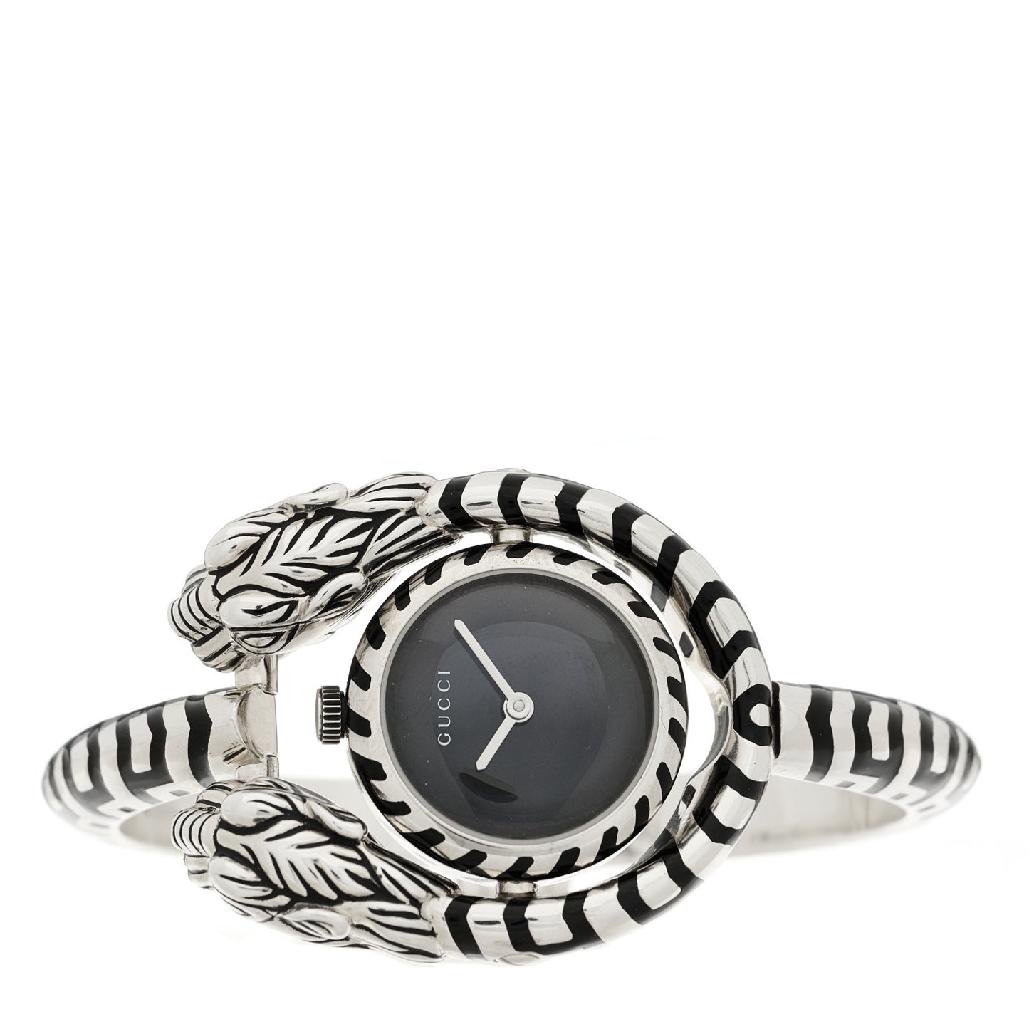 Sterling Silver Black Mother of Pearl 23mm Dionysus Quartz Watch