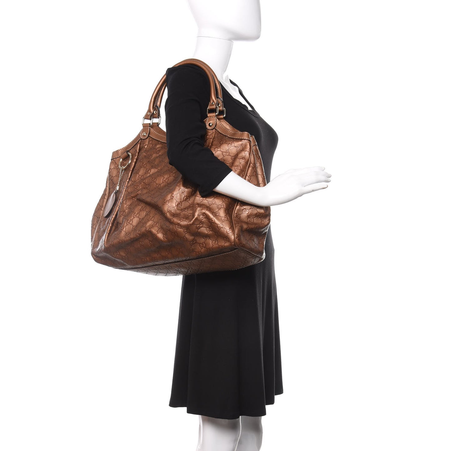 Guccissima Large Sukey Tote Bronze