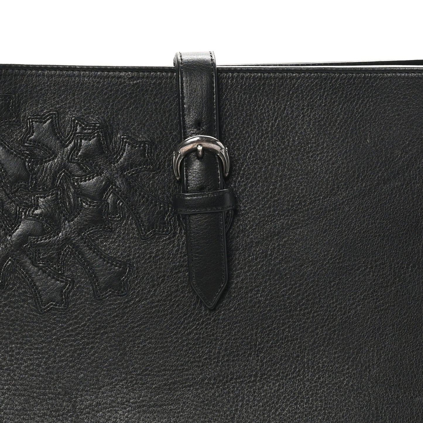 Grained Calfskin Cross Clutch Black