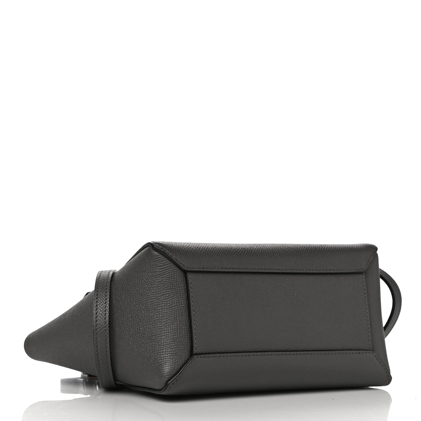 Grained Calfskin Nano Belt Bag Grey