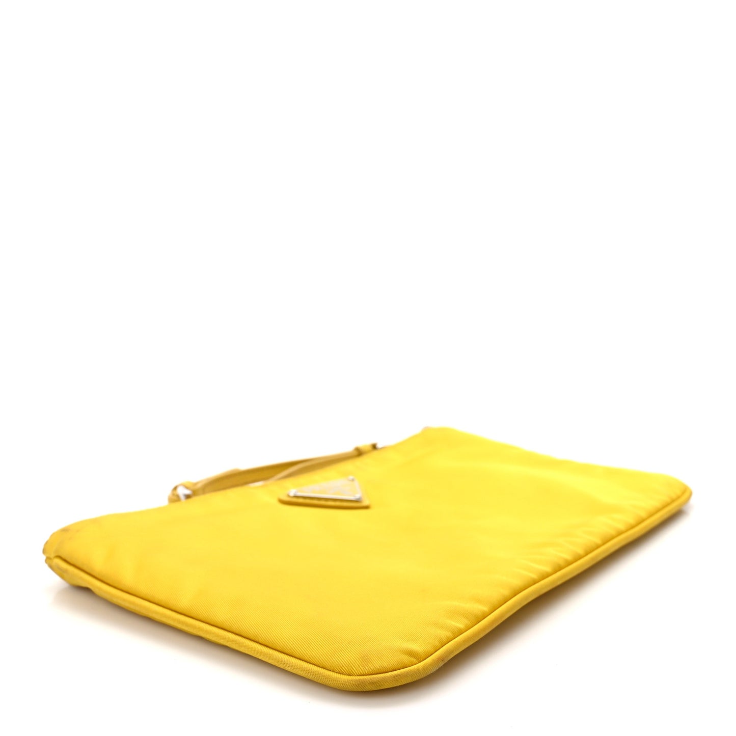 Tessuto Nylon Triangle Wristlet Pouch Yellow