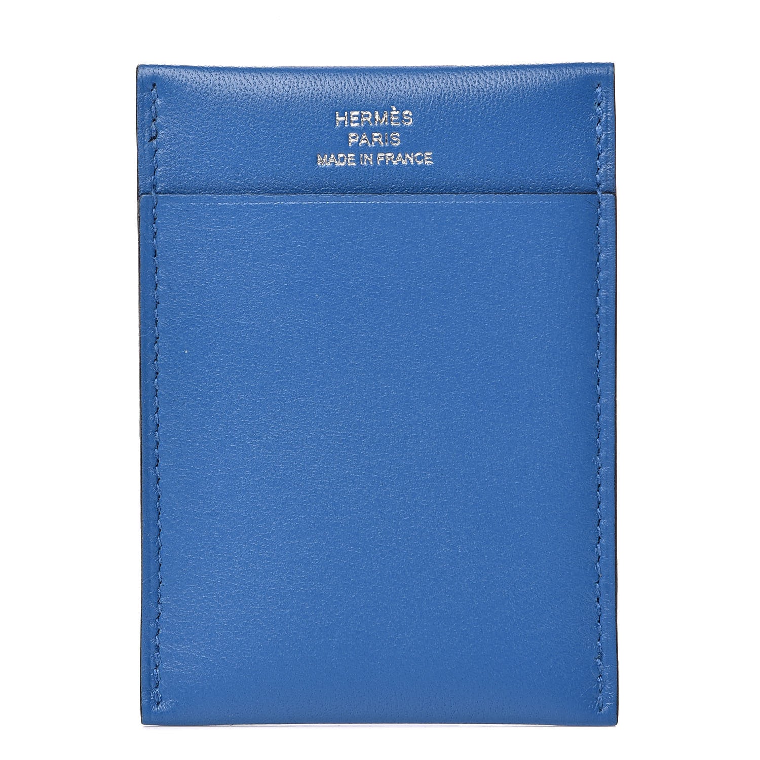 Hermes Silkiss Lambskin MC2 Gama Card Holder Bleu Zellige 511566