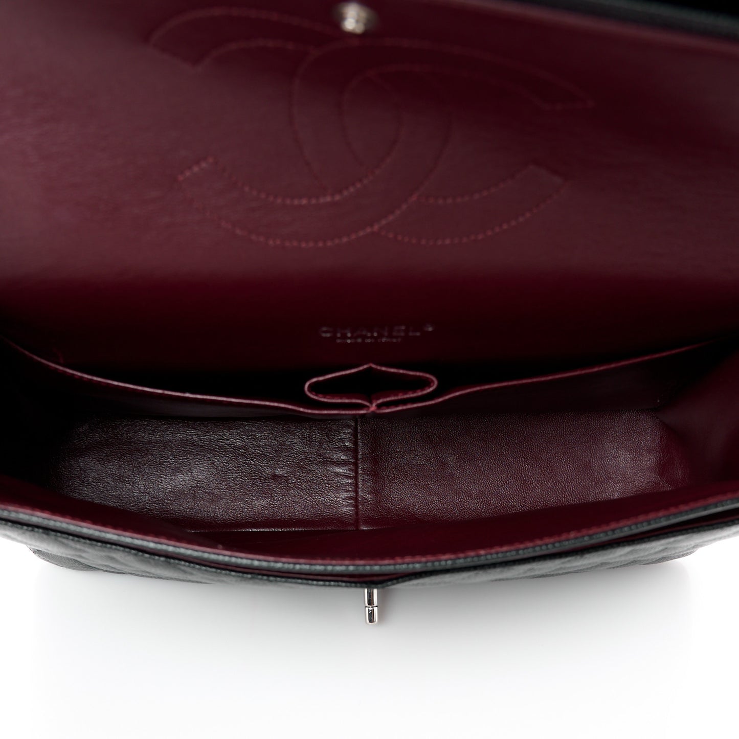 Caviar Quilted Maxi Double Flap Black