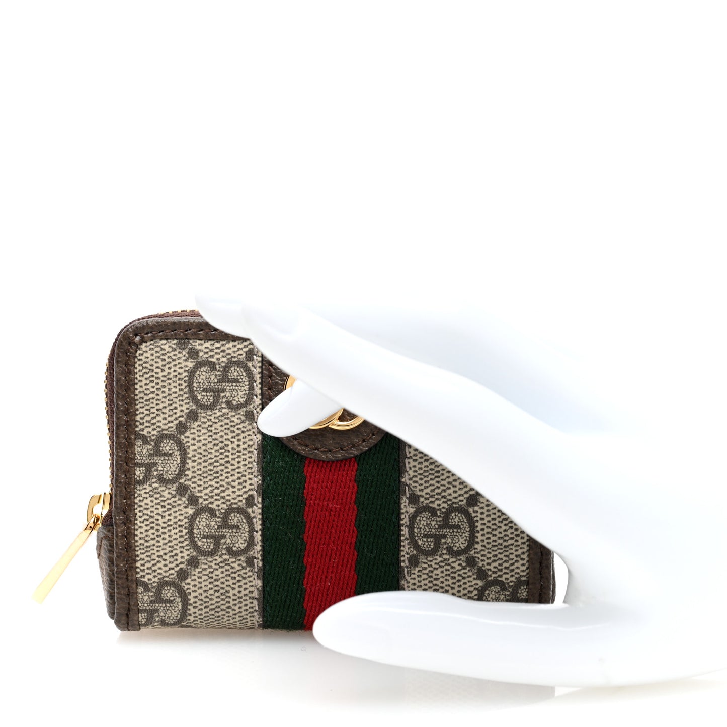 GG Supreme Monogram Web Ophidia Playing Card Case Beige New Acero