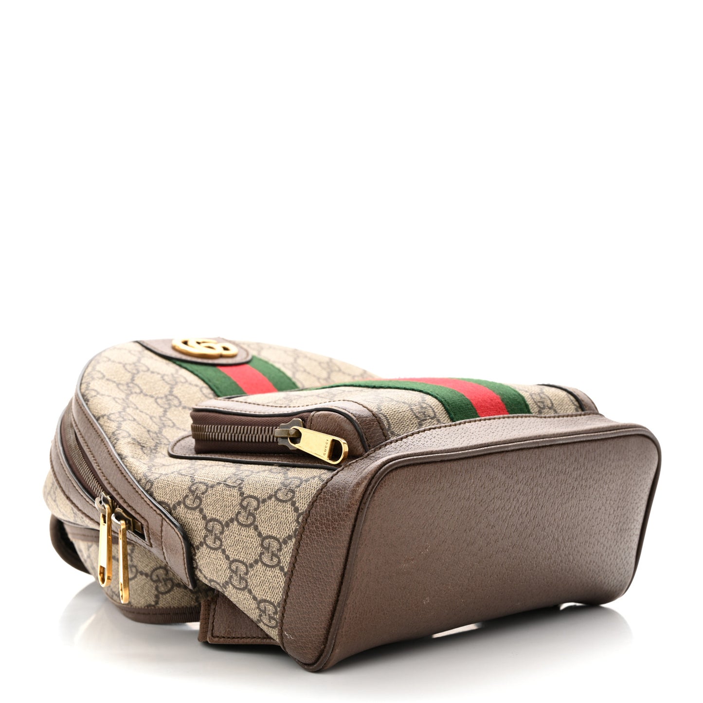 GG Supreme Monogram Calfskin Web Small Ophidia Day Backpack Beige Ebony New Acero