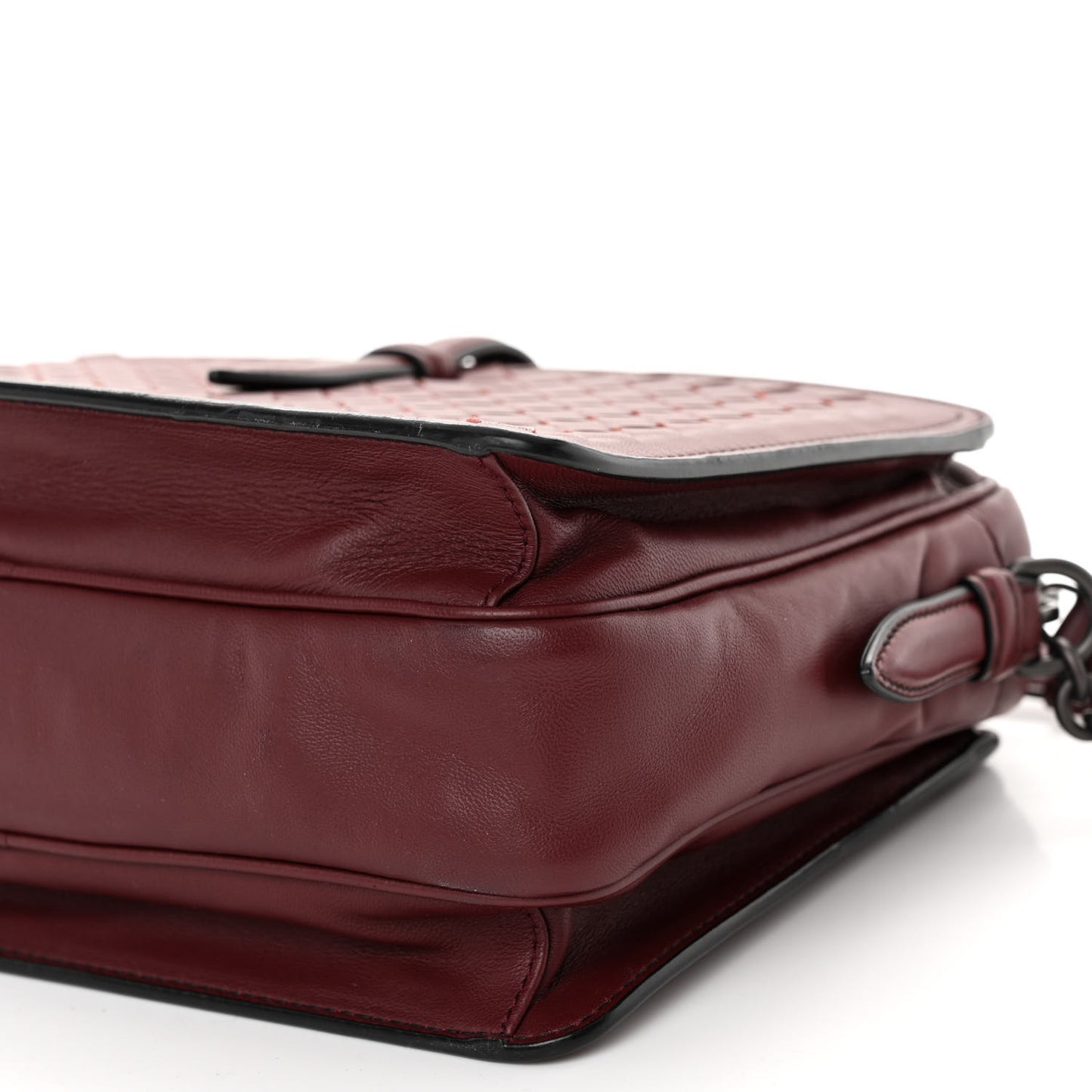 Nappa Intrecciato Medium Camera Shoulder Bag Barolo