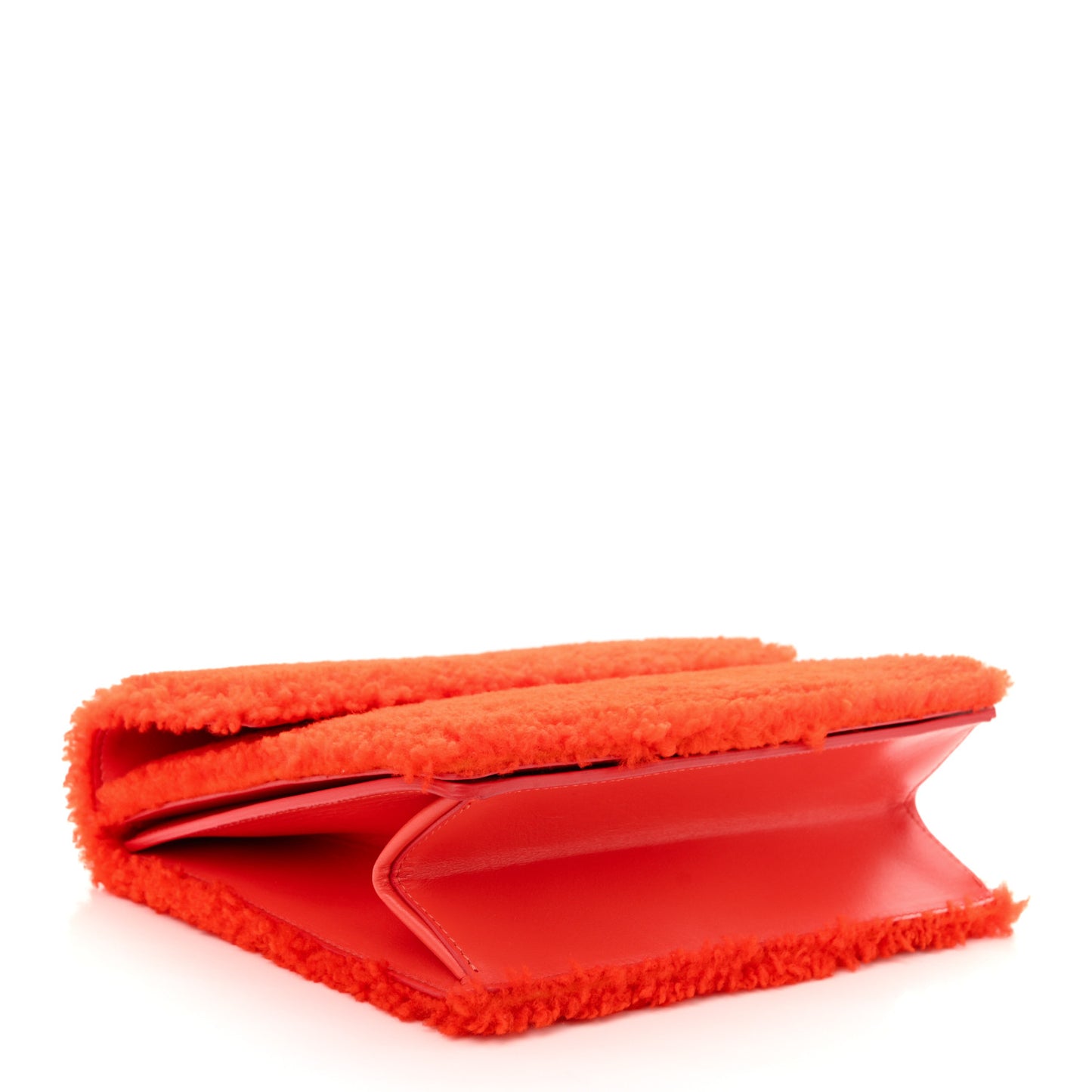 Shearling Calfskin Jitney 2.8 Bag Orange