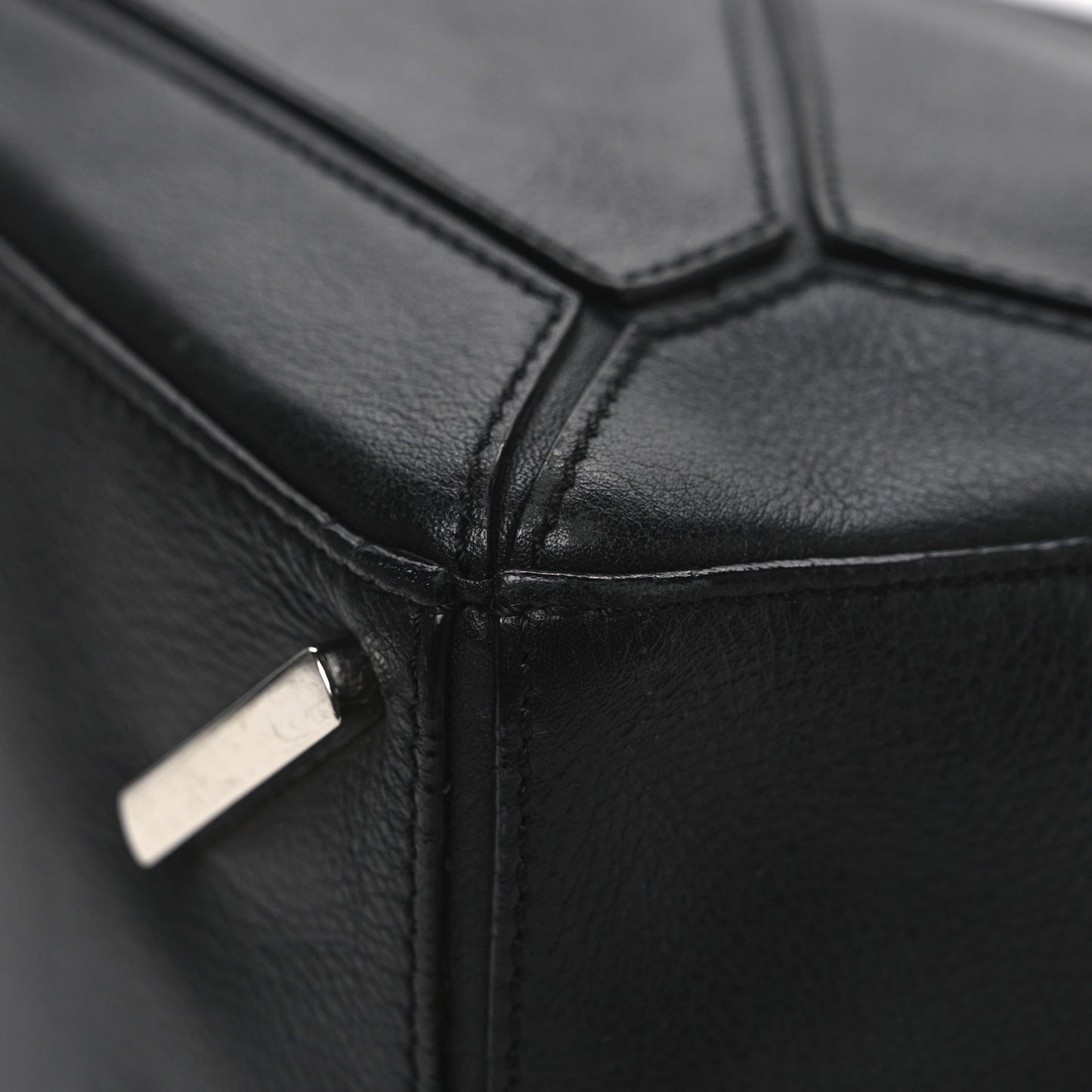 Calfskin Small Puzzle Bag Black