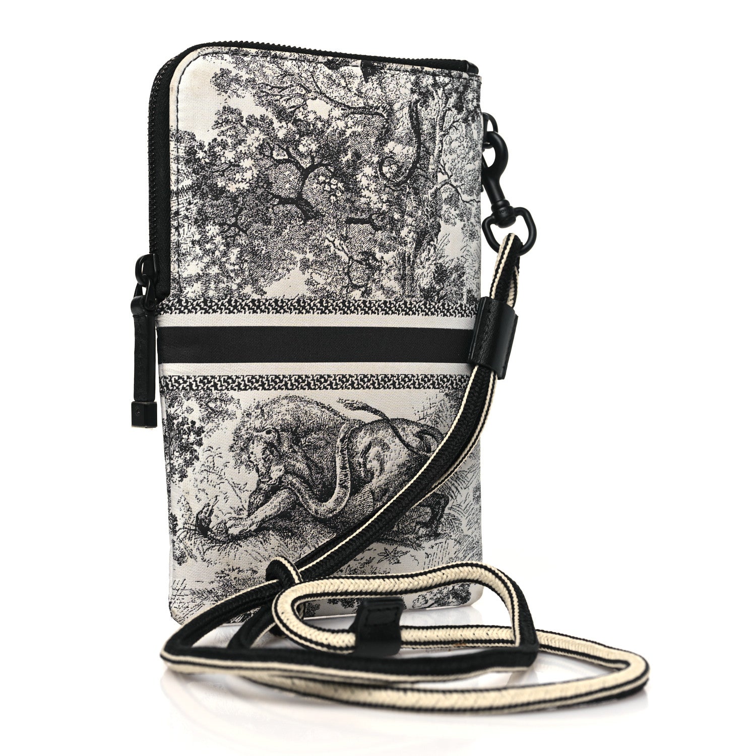 Christian Dior Technical Fabric Embroidered Toile De Jouy DiorTravel Multifunction Pouch Blue 4 of 11