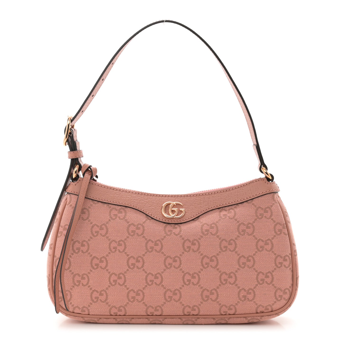 Monogram Textured Dollar Calfskin Small Ophidia Hobo Cloche Rose Pink