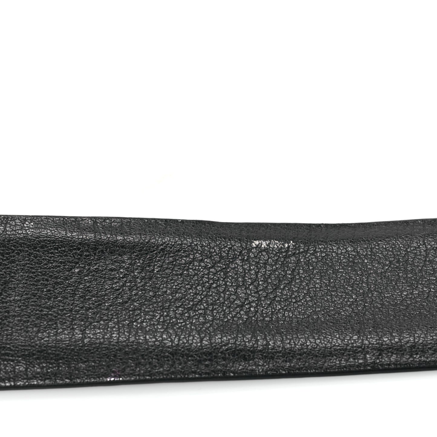 Lambskin Chain Square Buckle Belt 75 30 Black