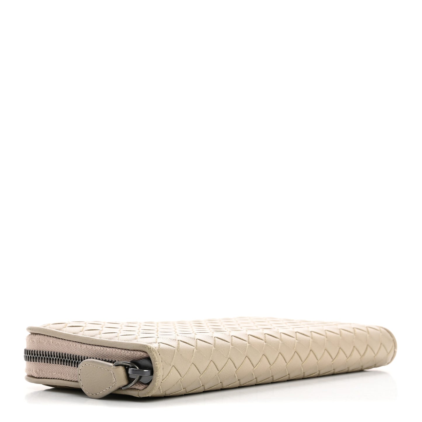 Nappa Intrecciato Zip Around Wallet Fume