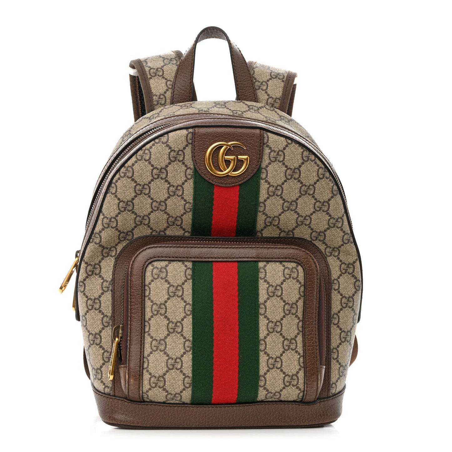 GG Supreme Monogram Calfskin Web Small Ophidia Day Backpack Beige Ebony New Acero