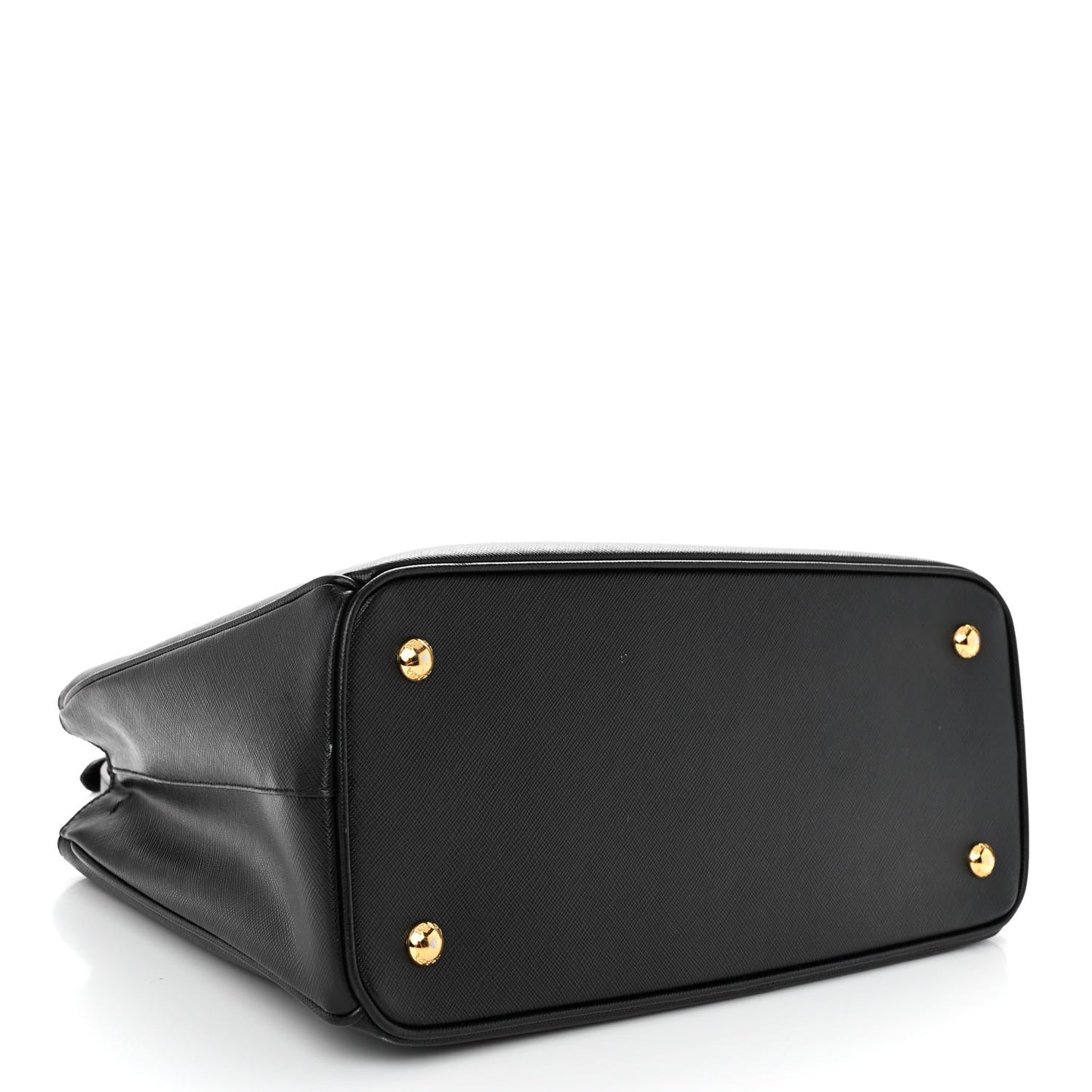 Saffiano Medium Galleria Double Zip Tote Black