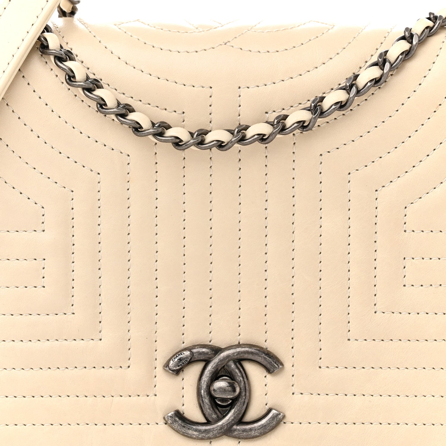 Chanel Calfskin Quilted Korean Garden Flap Off White 10 of 20