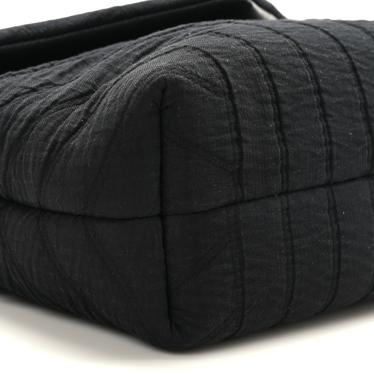 Fabric Y Quilted Monogram Small Loulou Chain Satchel Black