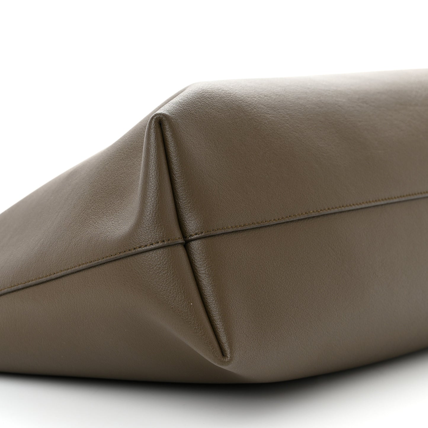 Calfskin Large Shopping Tote Kaki