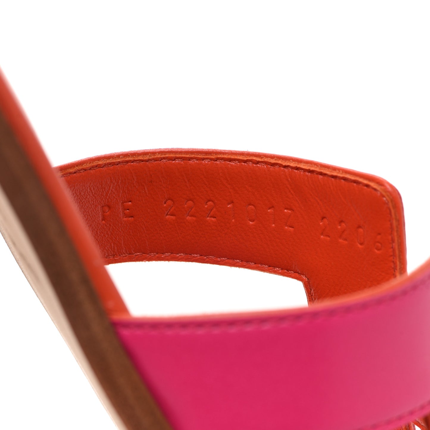 Box Calfskin Oran Sandals 37.5 Rose Flash Orange H
