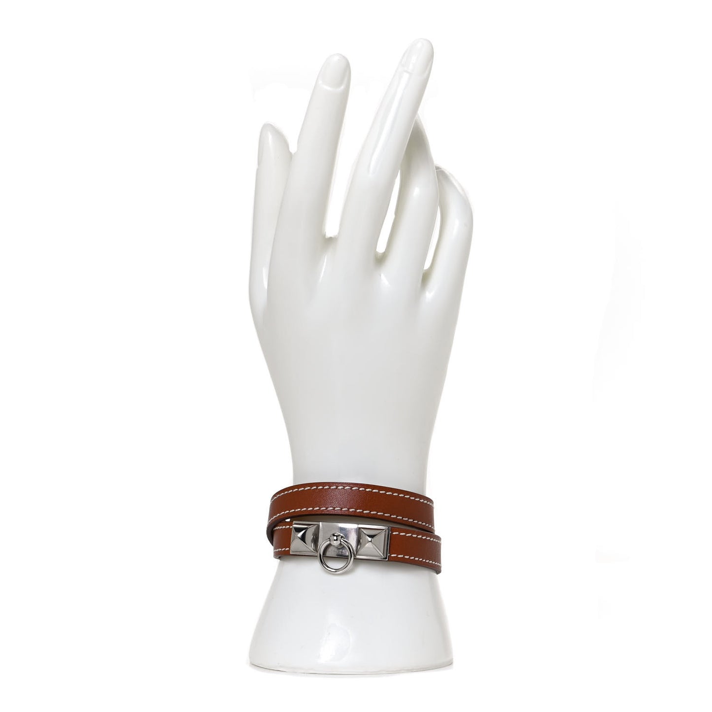 Natural Tadelakt Rivale Double Tour Bracelet M Fauve